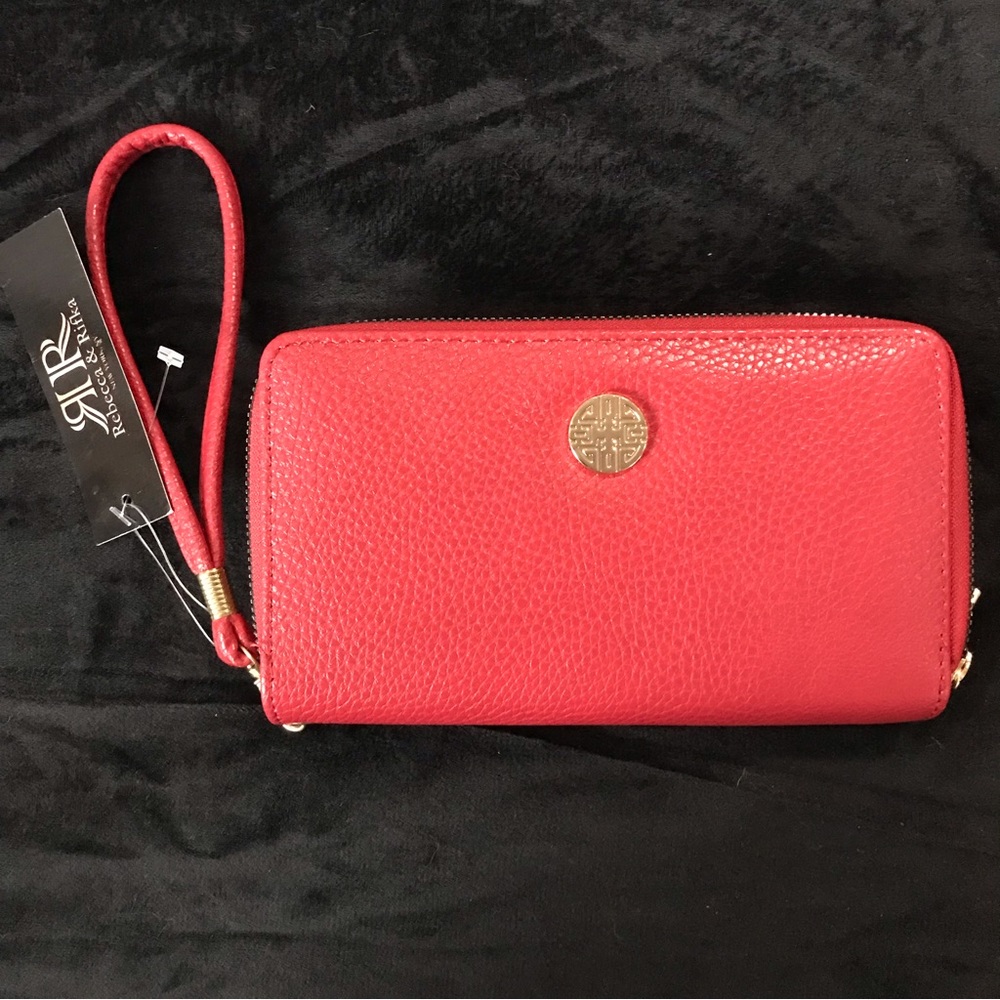Rebecca and Rifka Red wristlet wallet